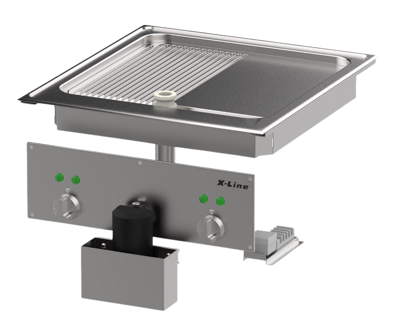 PALUX X-Line Grill-Bratplatte Ablauf nach vorne